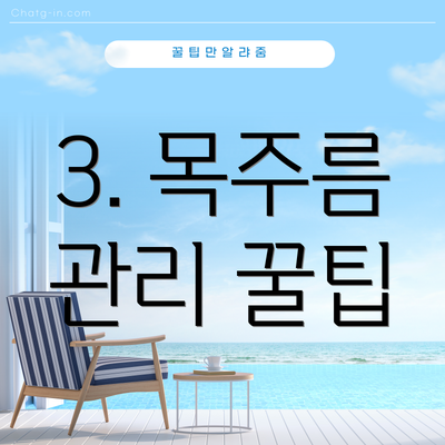 3. 목주름 관리 꿀팁