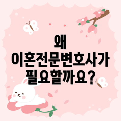 왜 이혼전문변호사가 필요할까요?