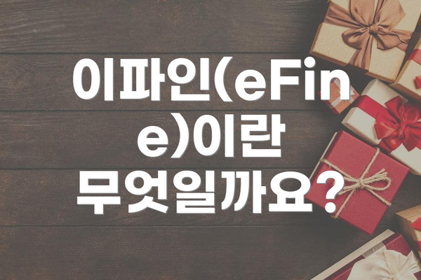 이파인(eFine)이란 무엇일까요?