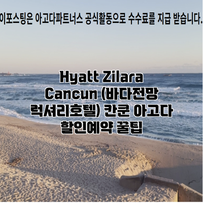 Hyatt Zilara Cancun (바다전망 럭셔리호텔) 칸쿤 아고다 할인예약 꿀팁
