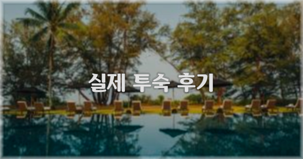 💬 실제 투숙 후기