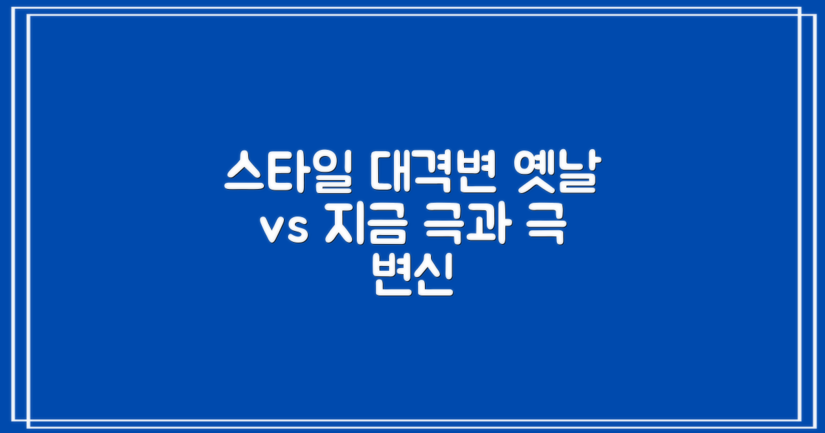스타일 변화, 옛날과 지금
