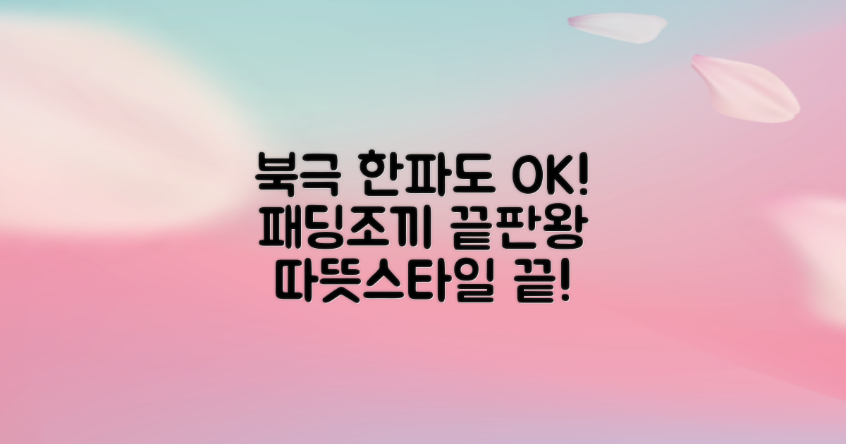 (남녀공용)북극한파도 두렵지 않은 패딩점퍼 & 조끼, 따뜻함과 스타일을 모두 잡는 법