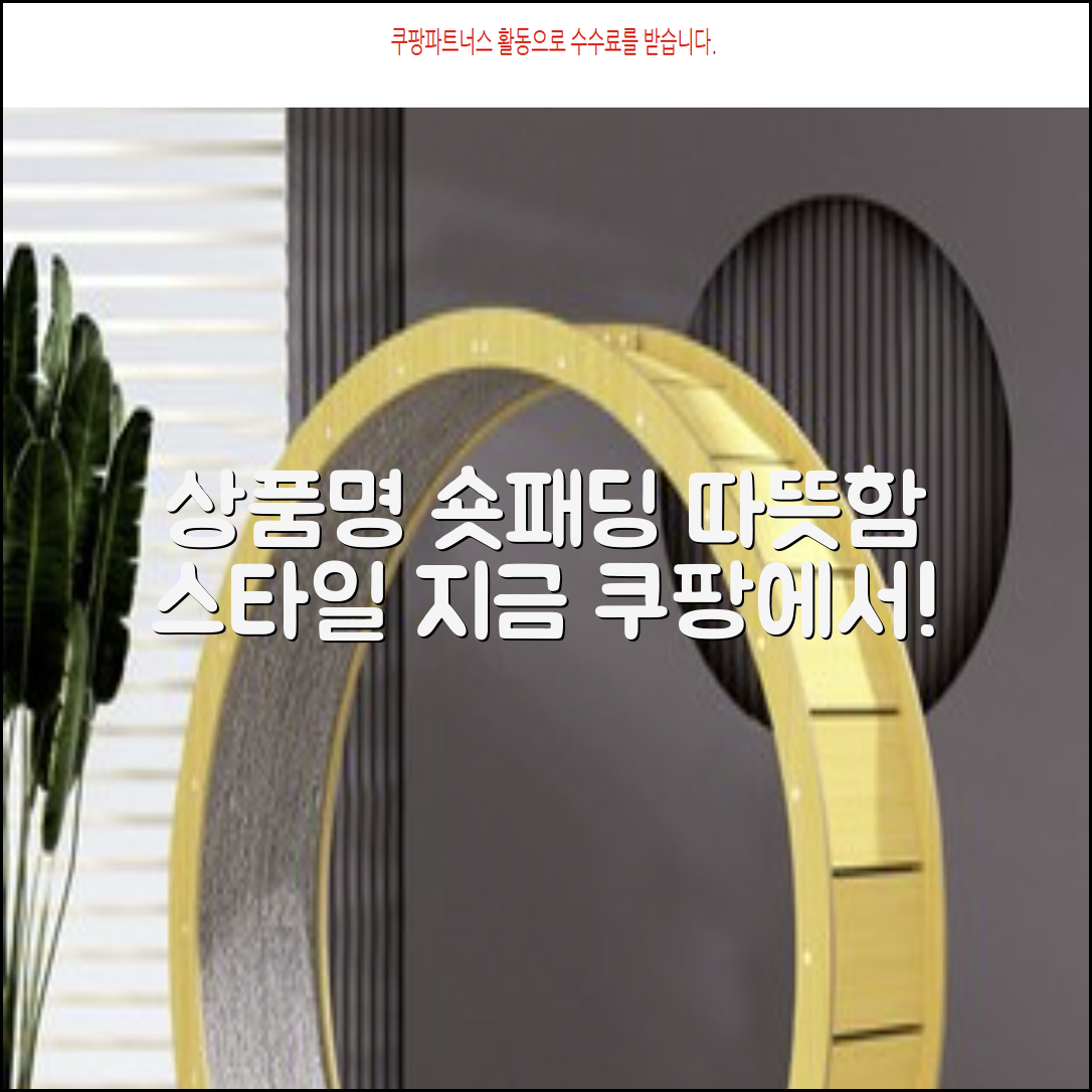 상품명] 숏패딩: 따뜻함과 스타일을 동시에!